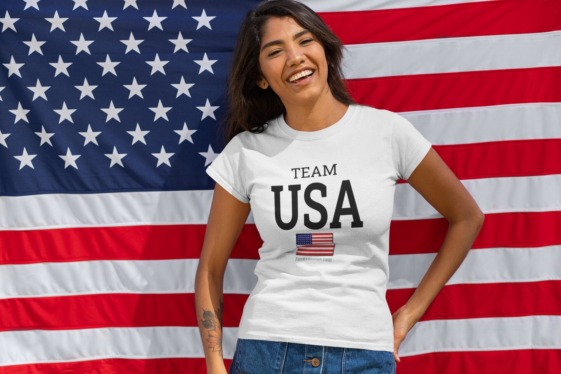 USA Tee - USA Short-Sleeve Unisex T-Shirt | Patriotic Shirt, Fourth of July Shirt, USA Flag Shirt, Beach Shirt