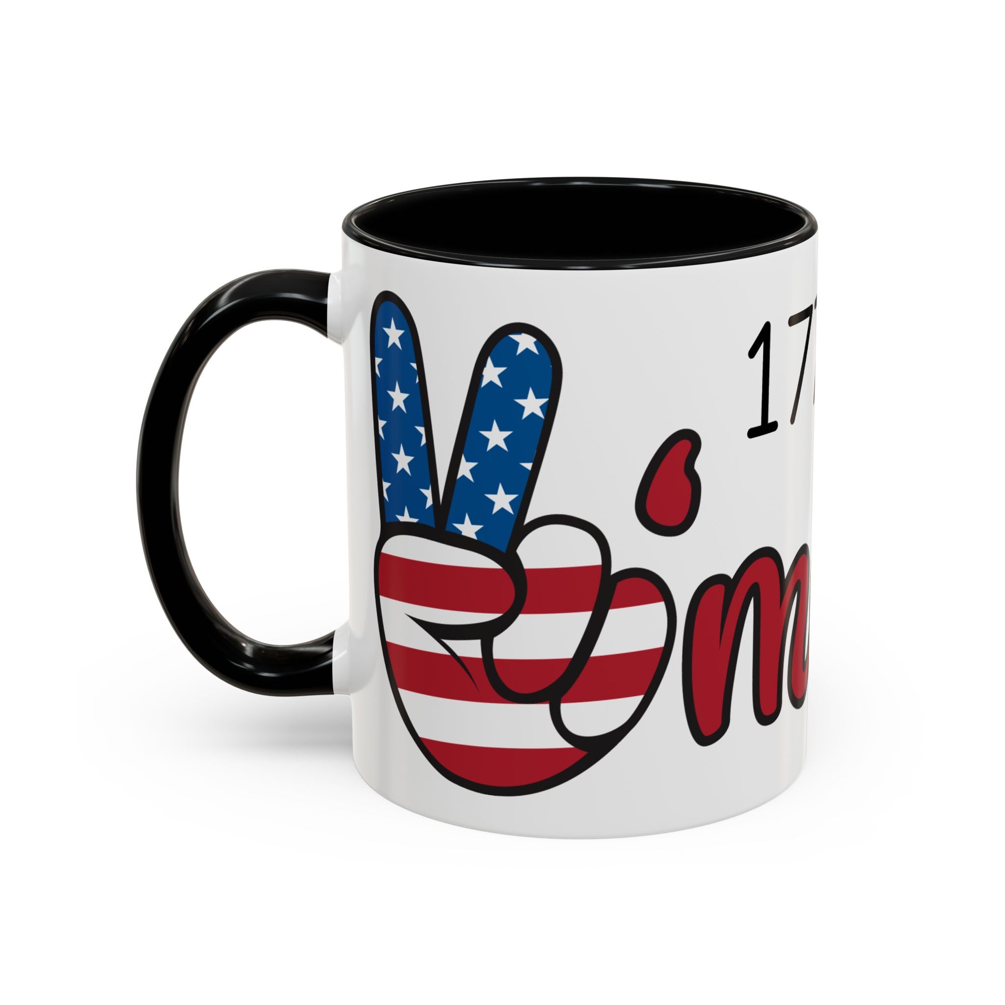 1776-2026 America Accent Coffee Mug — Patriotic Election Coffee Cup
