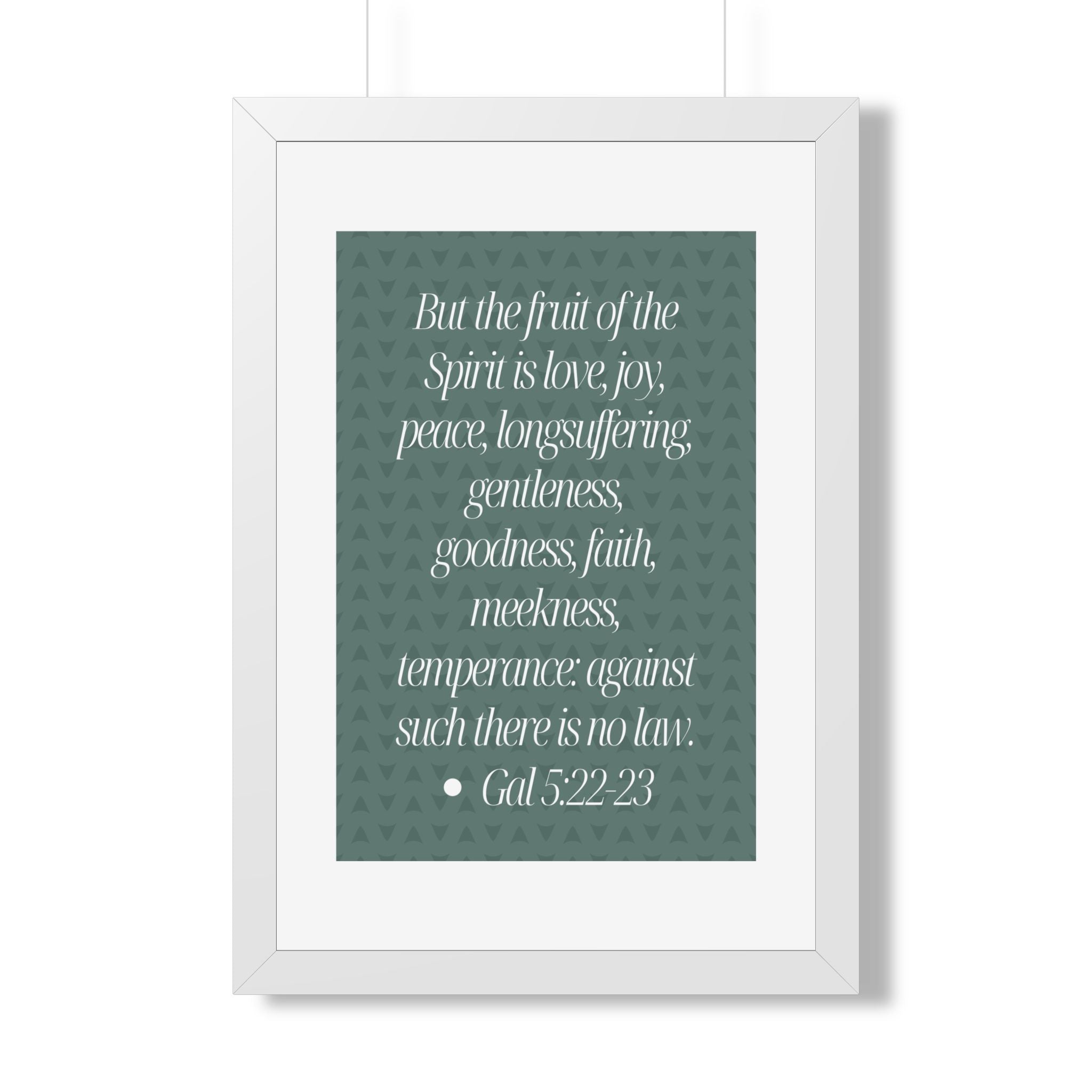 Fruit of the Spirit Scripture Poster Framed Vertical Poster | Christian Wall Art