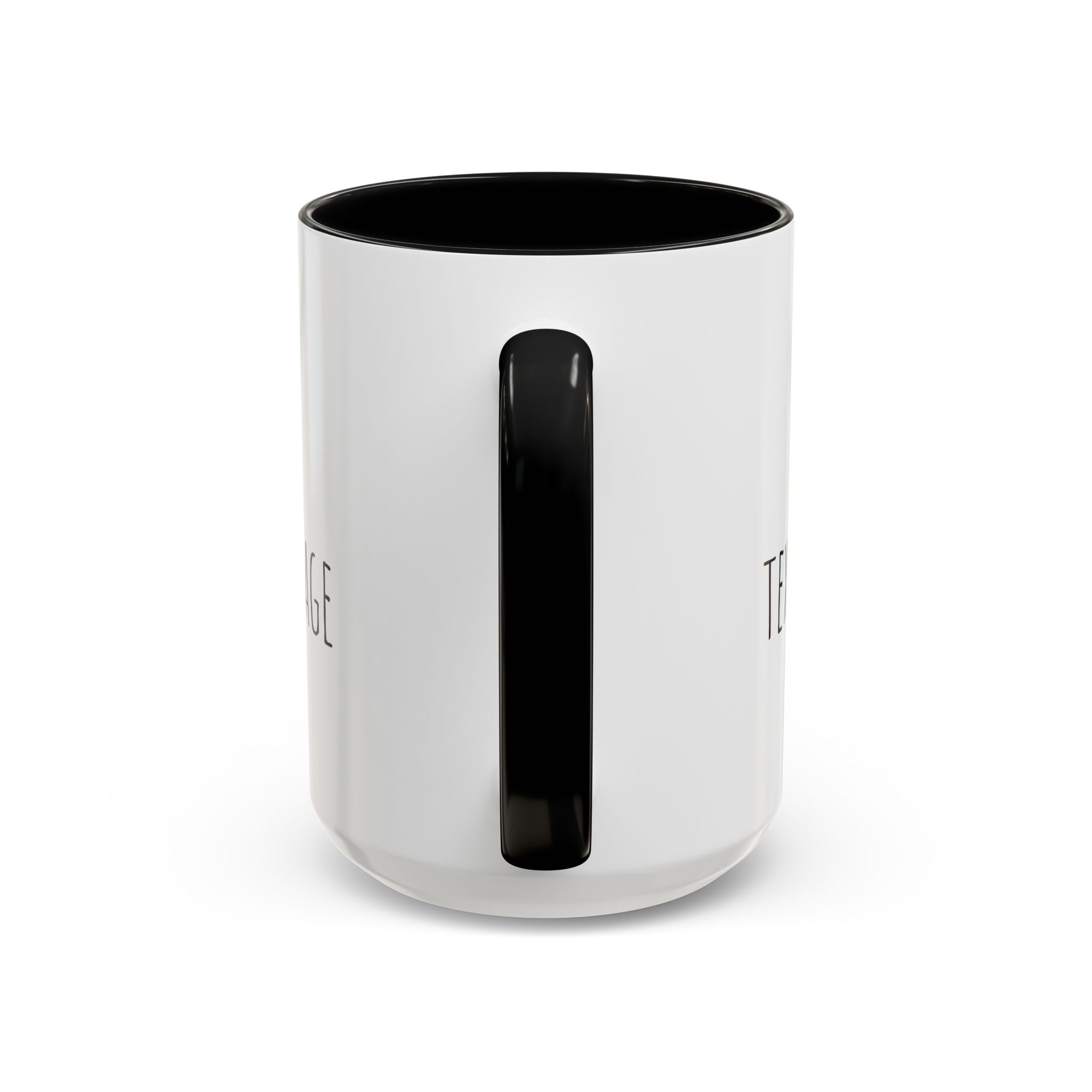 Personalize This Custom Text Photo Accent Coffee Mug | 11oz 15oz, Black Handle & Interior