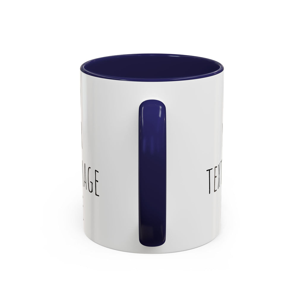Personalize This Custom Text Photo Accent Coffee Mug | 11oz 15oz, Black Handle & Interior