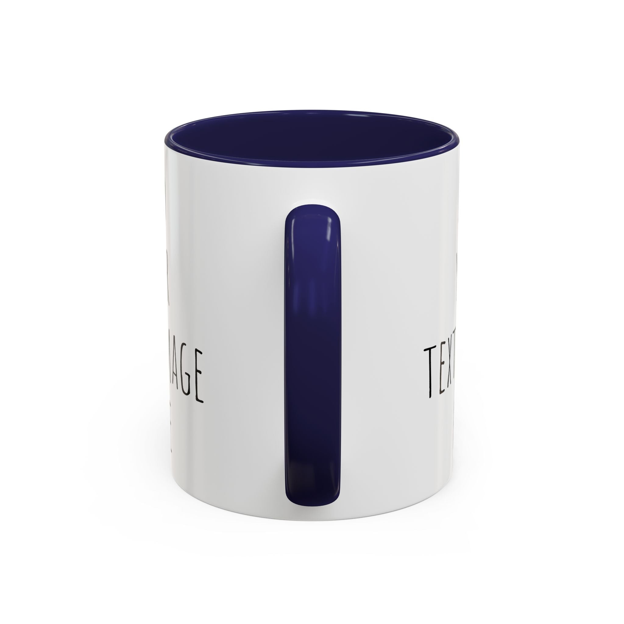 Personalize This Custom Text Photo Accent Coffee Mug | 11oz 15oz, Black Handle & Interior