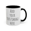 Personalize This Custom Text Photo Accent Coffee Mug | 11oz 15oz, Black Handle & Interior