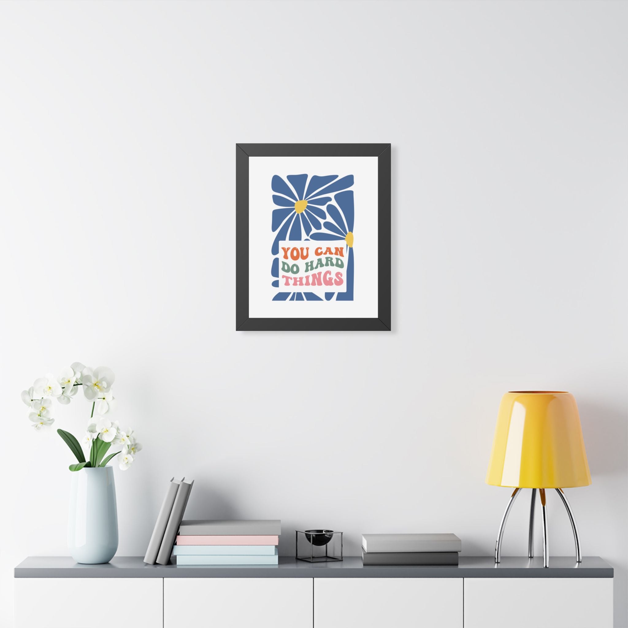 You Can Do Hard Things Poster | Motivational Typography Wall Art
