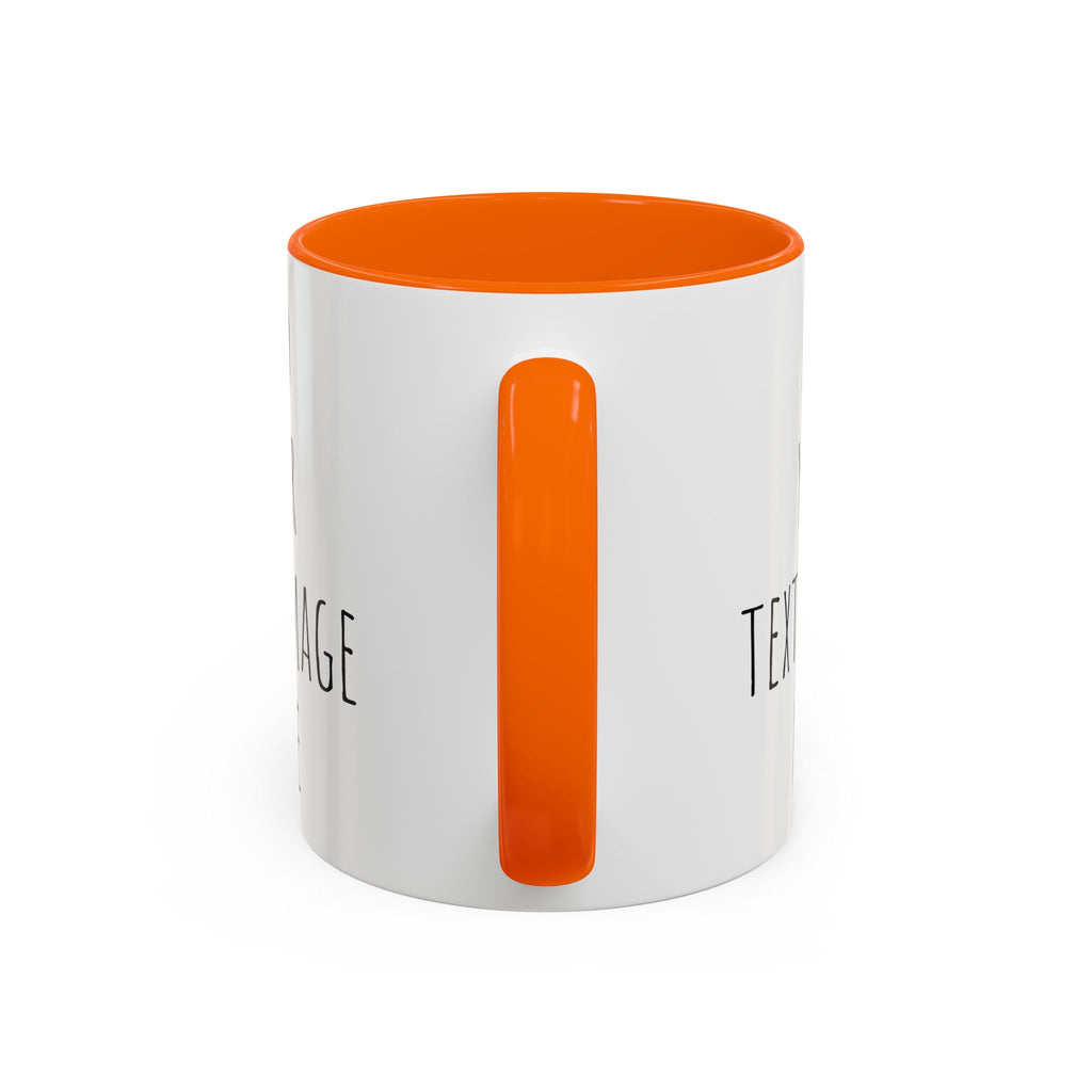 Personalize This Custom Text Photo Accent Coffee Mug | 11oz 15oz, Black Handle & Interior