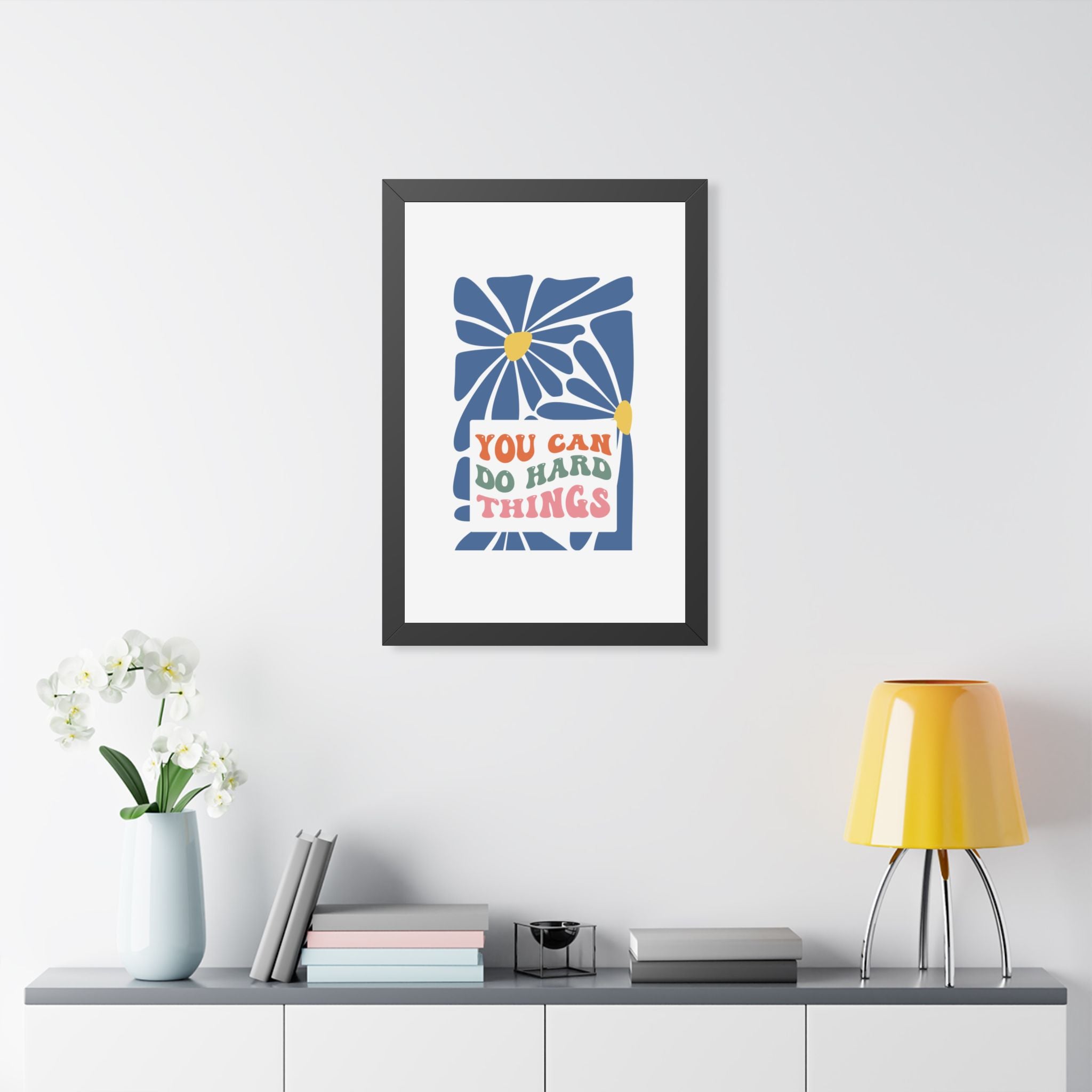 You Can Do Hard Things Poster | Motivational Typography Wall Art
