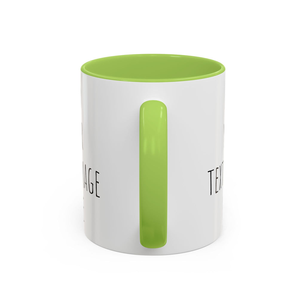Personalize This Custom Text Photo Accent Coffee Mug | 11oz 15oz, Black Handle & Interior