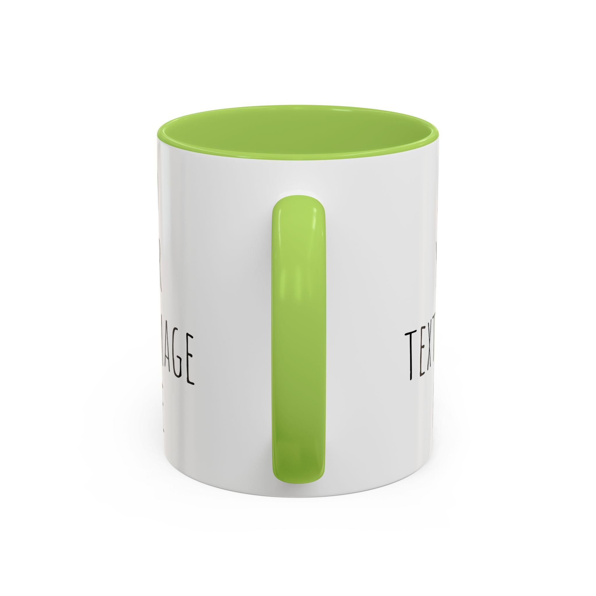 Personalize This Custom Text Photo Accent Coffee Mug | 11oz 15oz, Black Handle & Interior