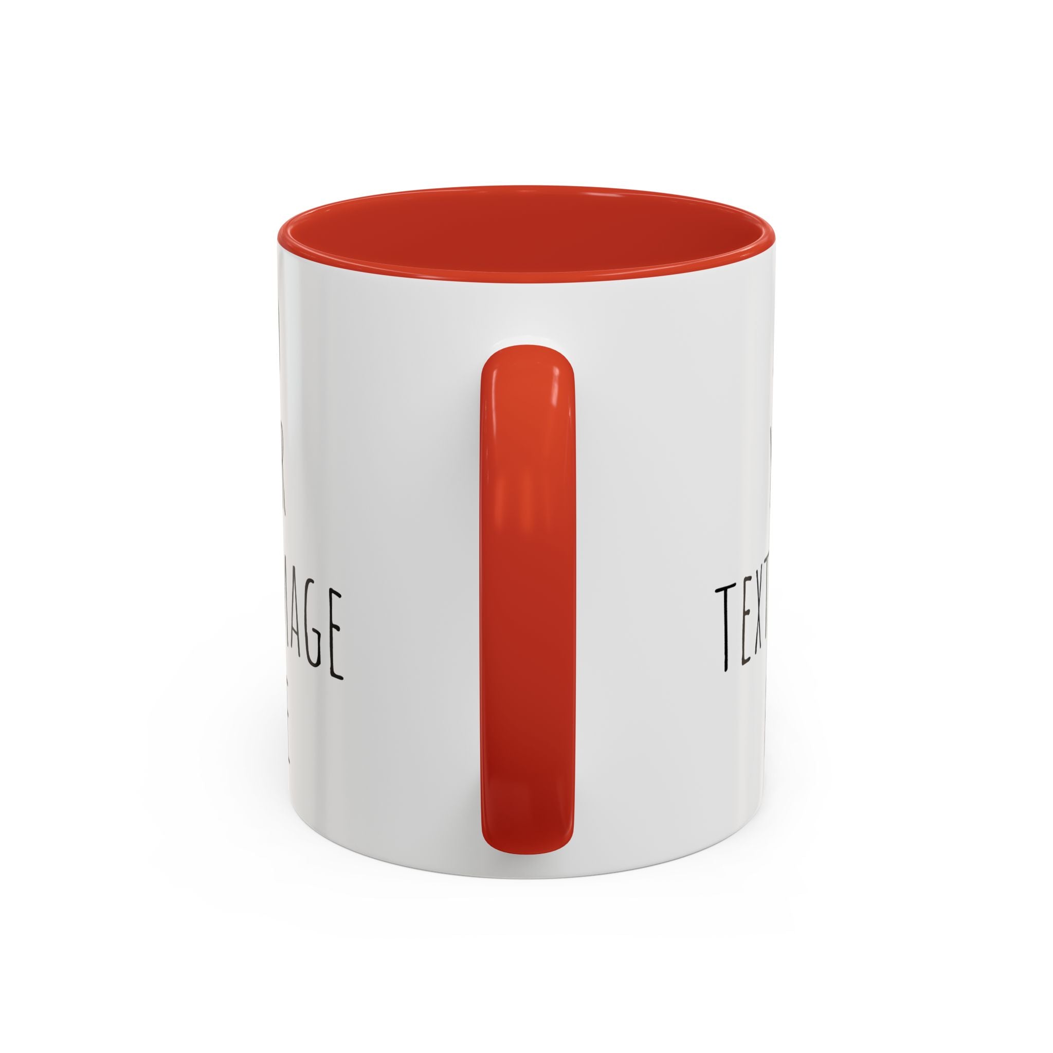 Personalize This Custom Text Photo Accent Coffee Mug | 11oz 15oz, Black Handle & Interior