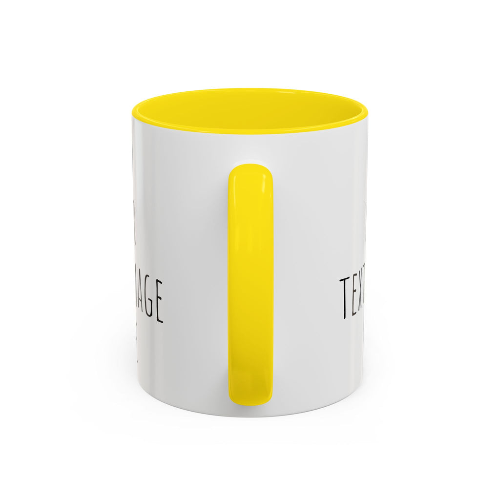 Personalize This Custom Text Photo Accent Coffee Mug | 11oz 15oz, Black Handle & Interior