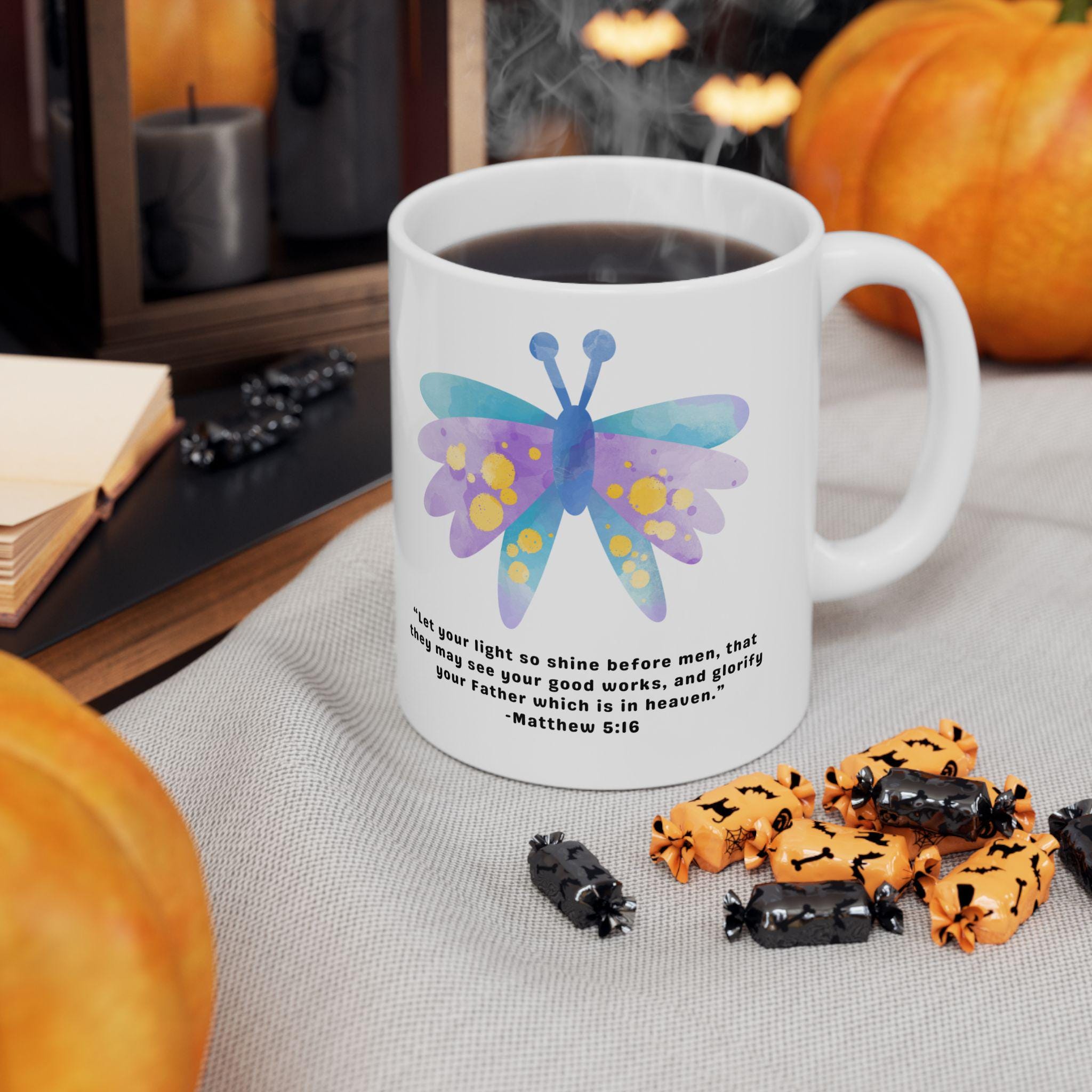 Purple Daisy Illustration Mug | Floral Quote Ceramic Mug