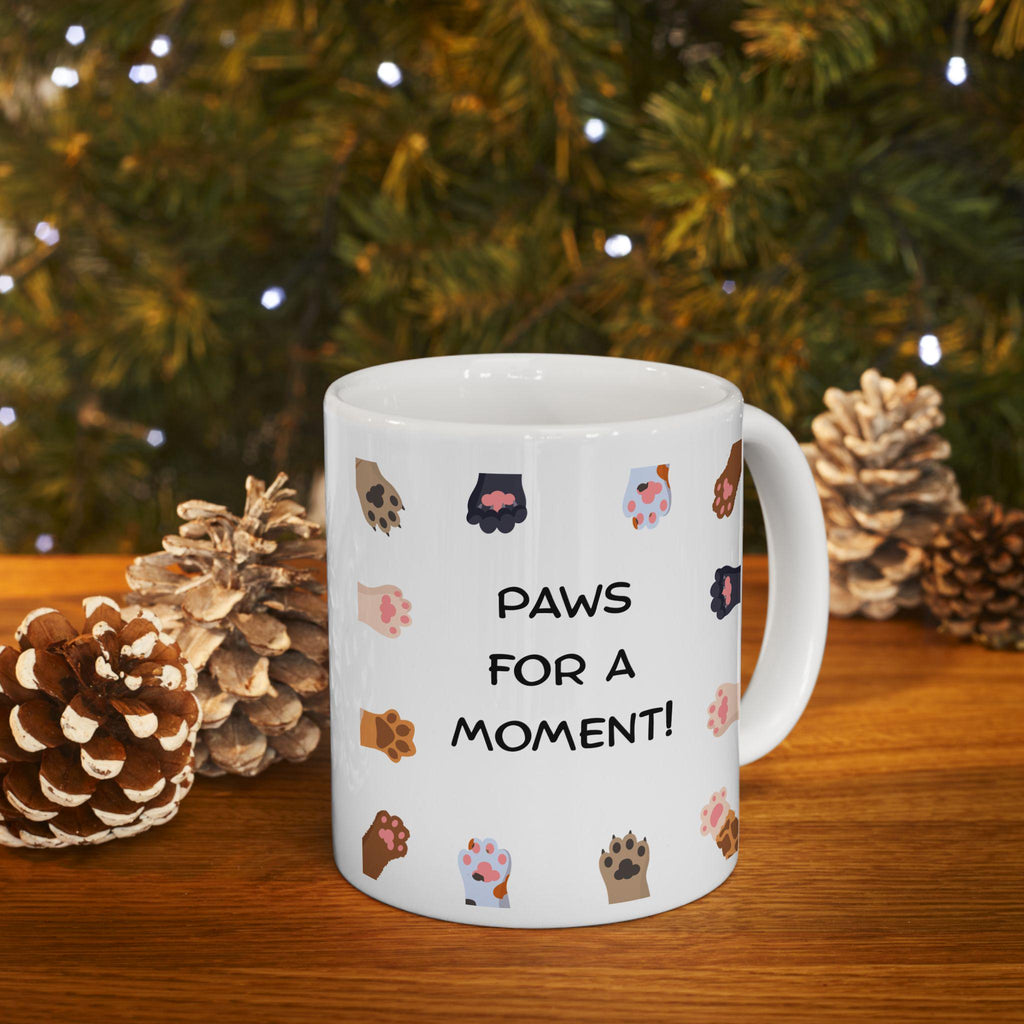 Multicolor Cat Paw Pattern Mug | Ceramic Coffee Tea Mug