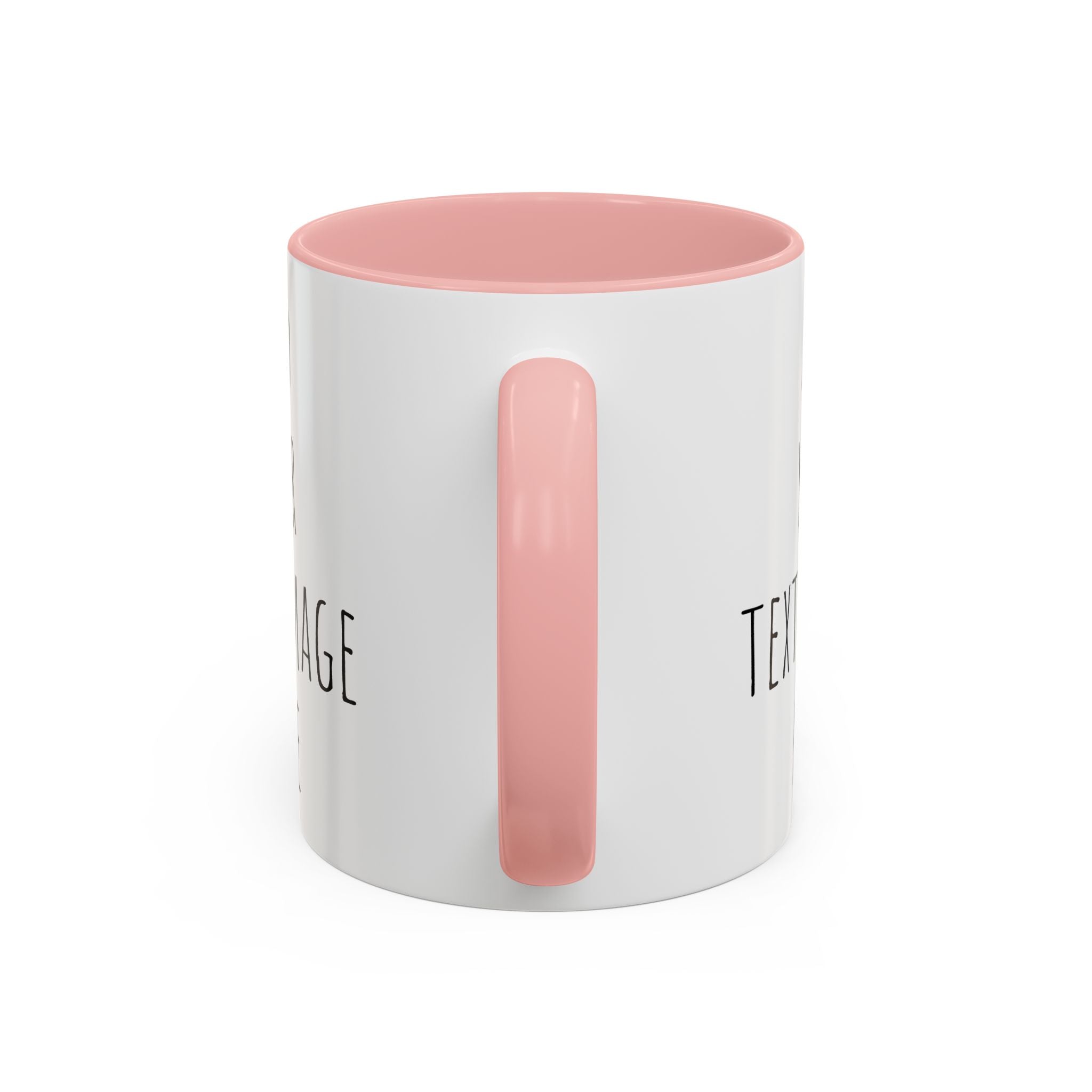 Personalize This Custom Text Photo Accent Coffee Mug | 11oz 15oz, Black Handle & Interior