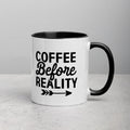 Mug with Color Inside, Coffee Before Reality, coffee cup, coffee mug, gift