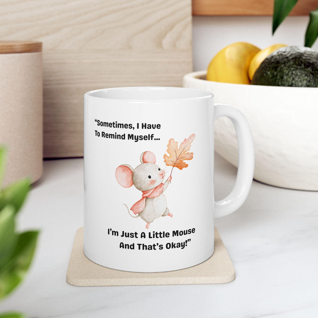 Floral Mushroom Quote Mug | Ceramic Coffee Tea Cup