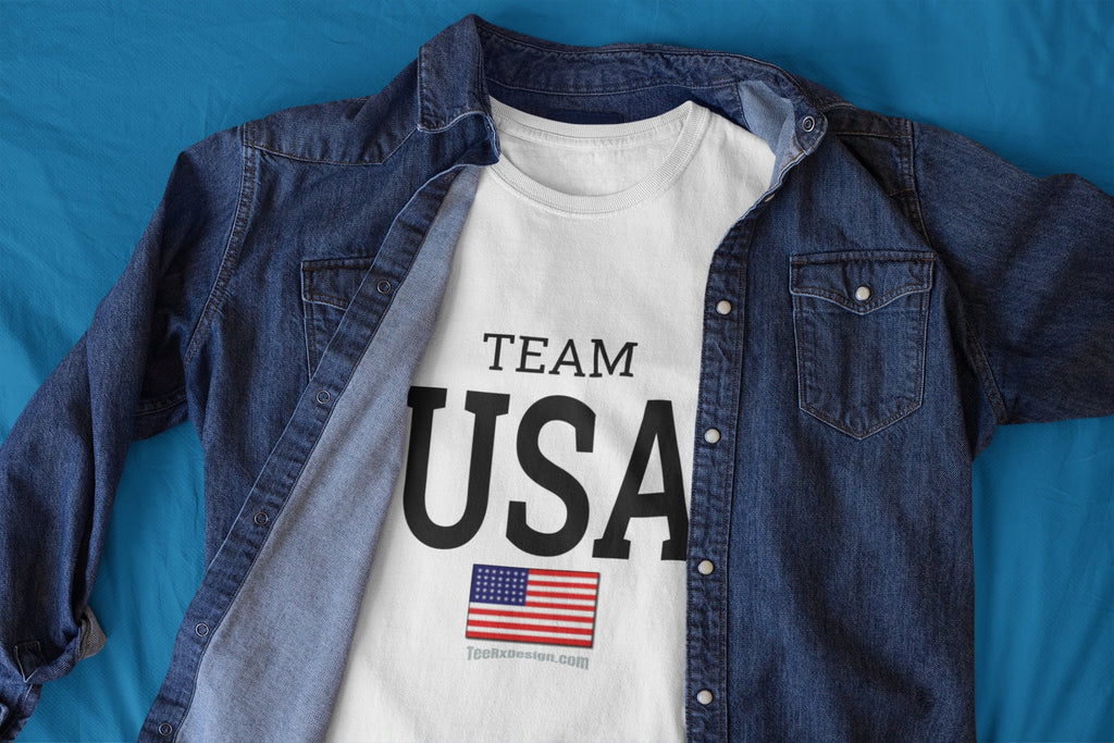 USA Tee - USA Short-Sleeve Unisex T-Shirt | Patriotic Shirt, Fourth of July Shirt, USA Flag Shirt, Beach Shirt