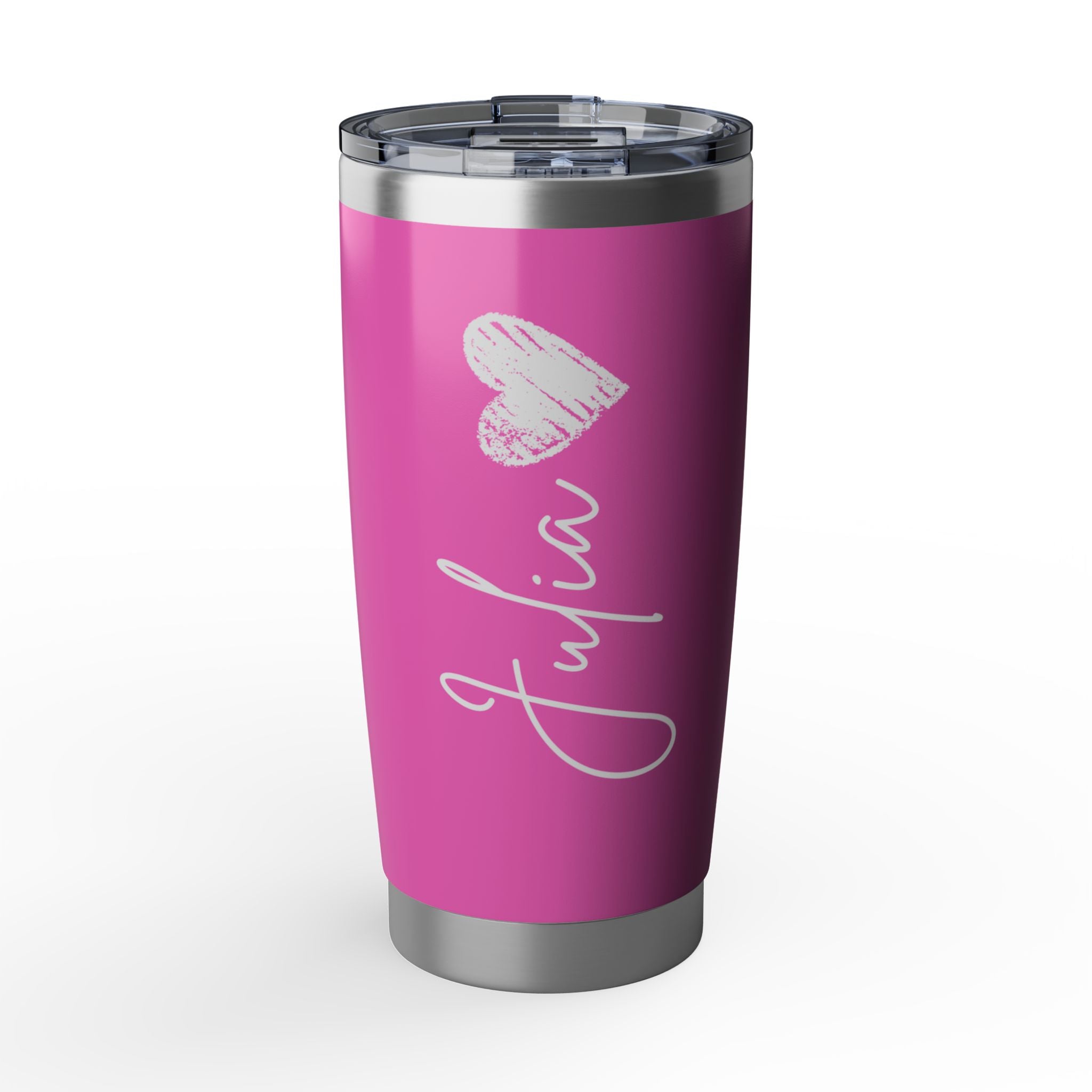 Handwritten Heart Name Script Tumbler | 20oz Travel Tumbler