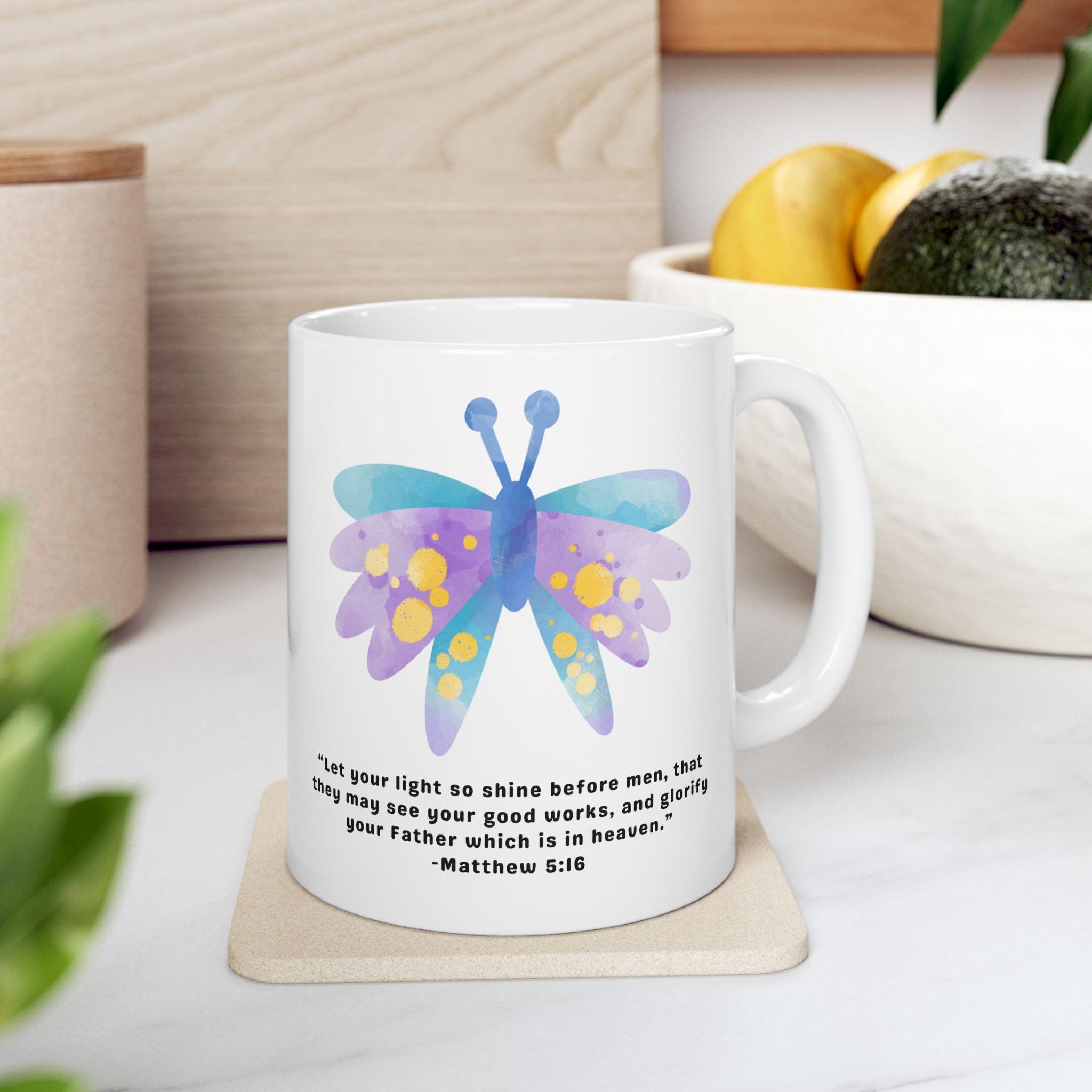 Purple Daisy Illustration Mug | Floral Quote Ceramic Mug