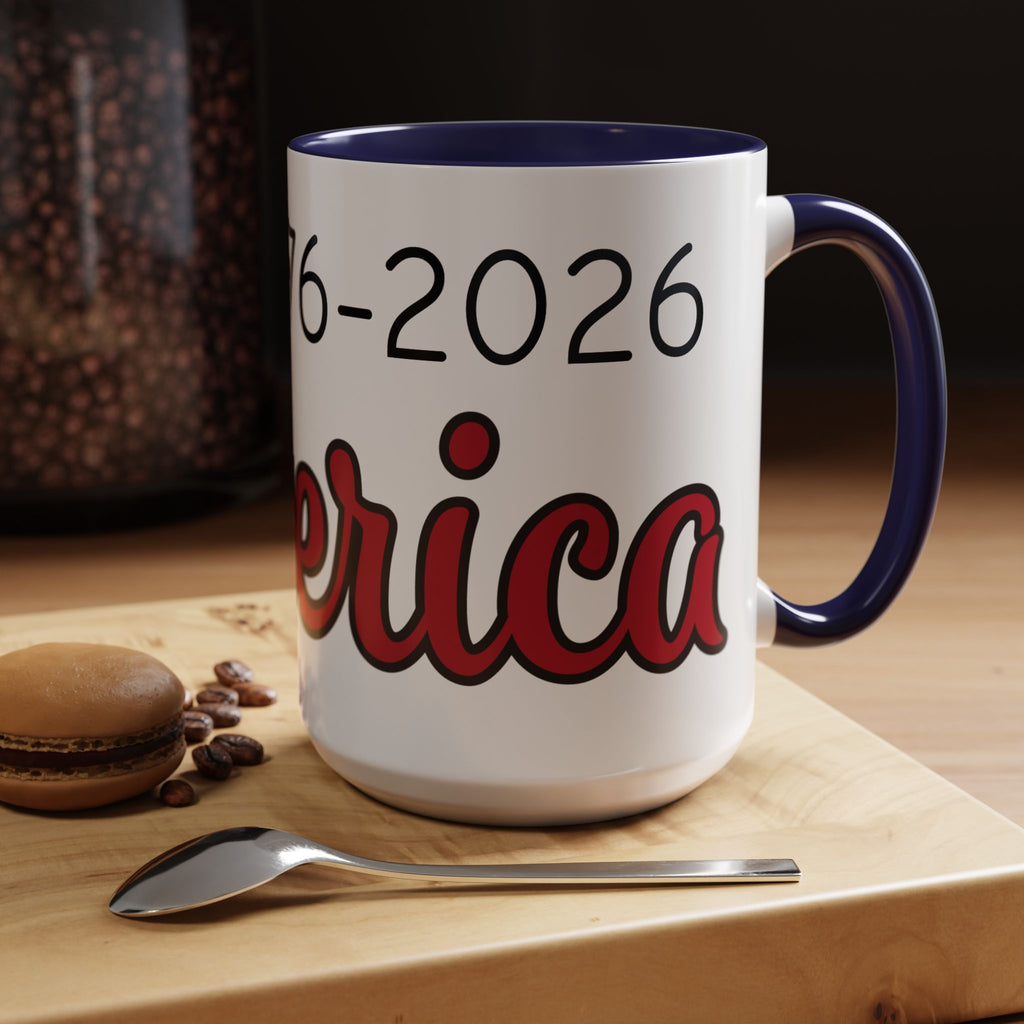 1776-2026 America Accent Coffee Mug — Patriotic Election Coffee Cup