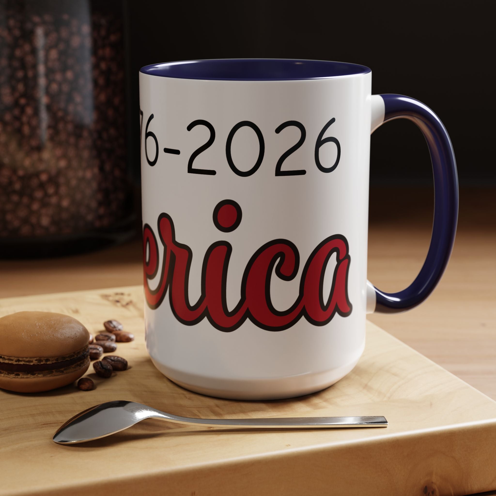 1776-2026 America Accent Coffee Mug — Patriotic Election Coffee Cup