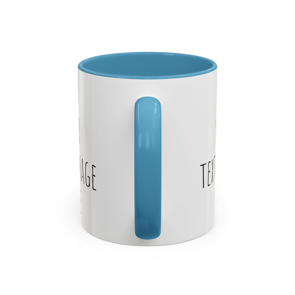 Personalize This Custom Text Photo Accent Coffee Mug | 11oz 15oz, Black Handle & Interior