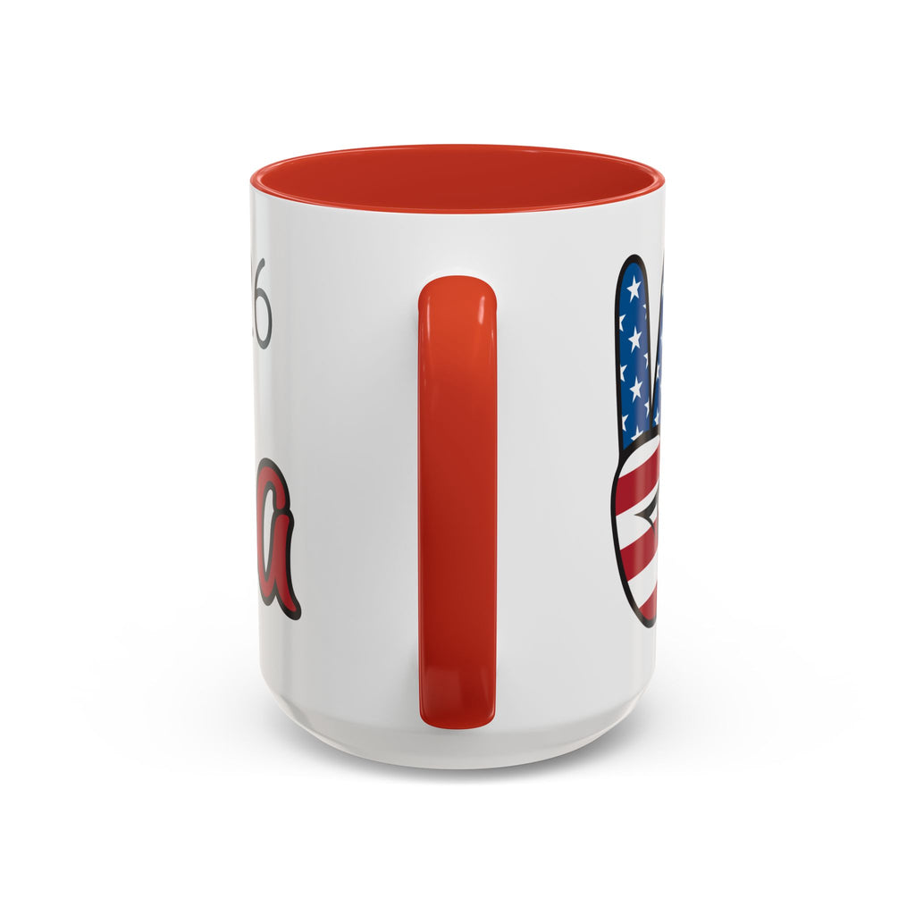 1776-2026 America Accent Coffee Mug — Patriotic Election Coffee Cup