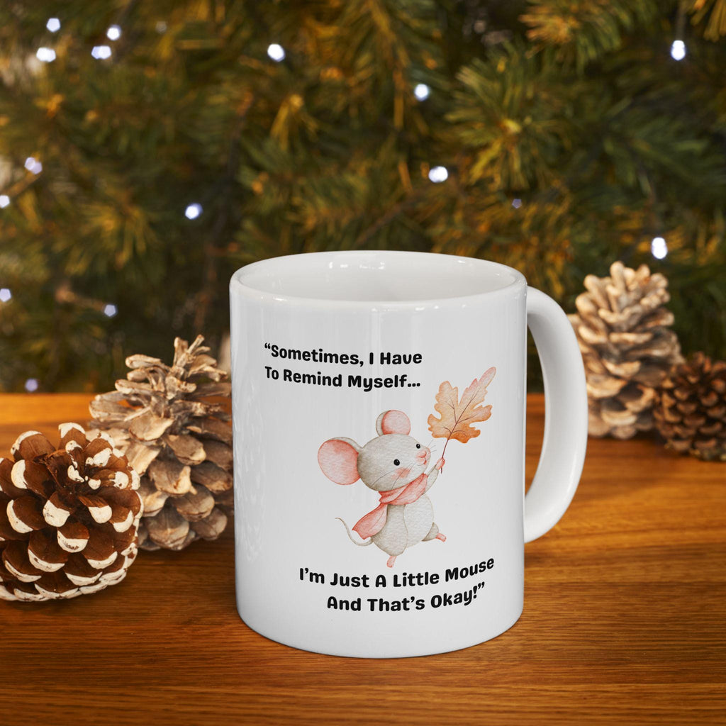 Floral Mushroom Quote Mug | Ceramic Coffee Tea Cup