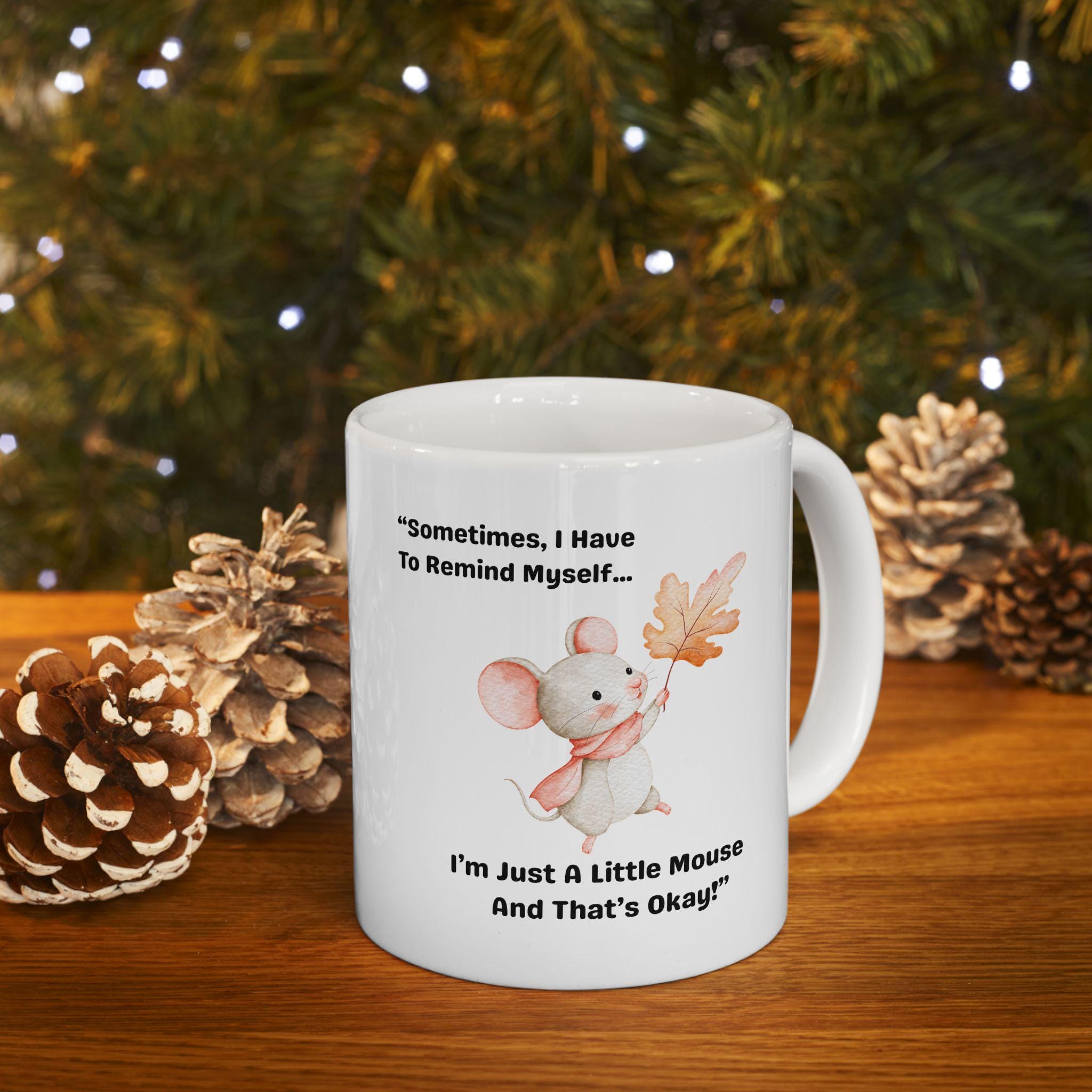 Floral Mushroom Quote Mug | Ceramic Coffee Tea Cup