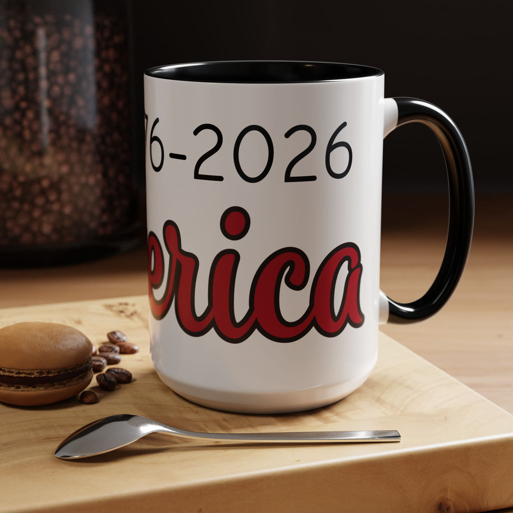 1776-2026 America Accent Coffee Mug — Patriotic Election Coffee Cup
