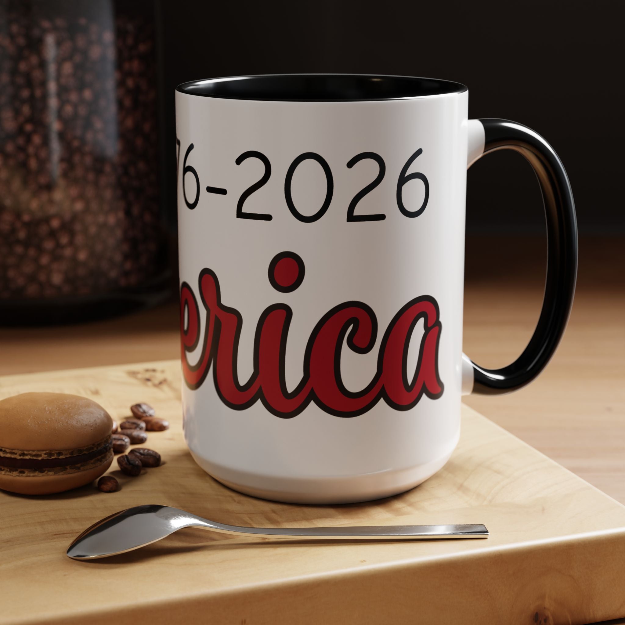 1776-2026 America Accent Coffee Mug — Patriotic Election Coffee Cup