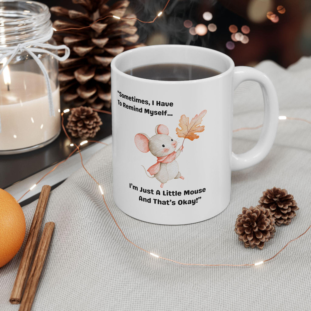 Floral Mushroom Quote Mug | Ceramic Coffee Tea Cup
