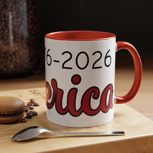 1776-2026 America Accent Coffee Mug — Patriotic Election Coffee Cup