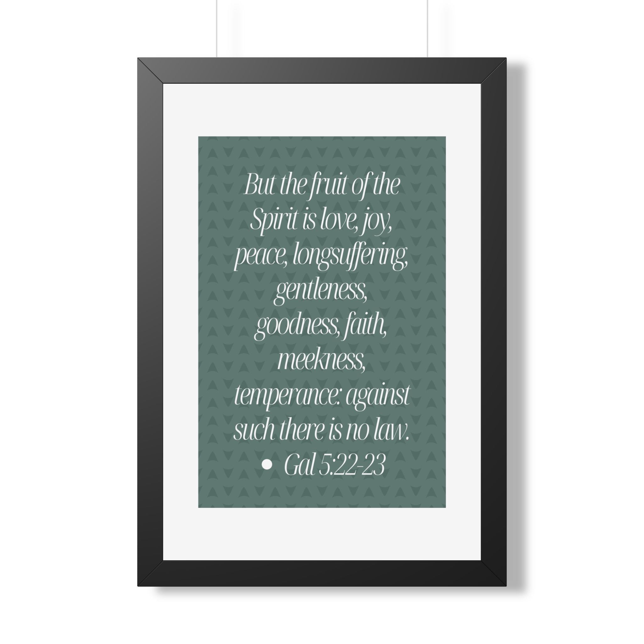 Fruit of the Spirit Scripture Poster Framed Vertical Poster | Christian Wall Art