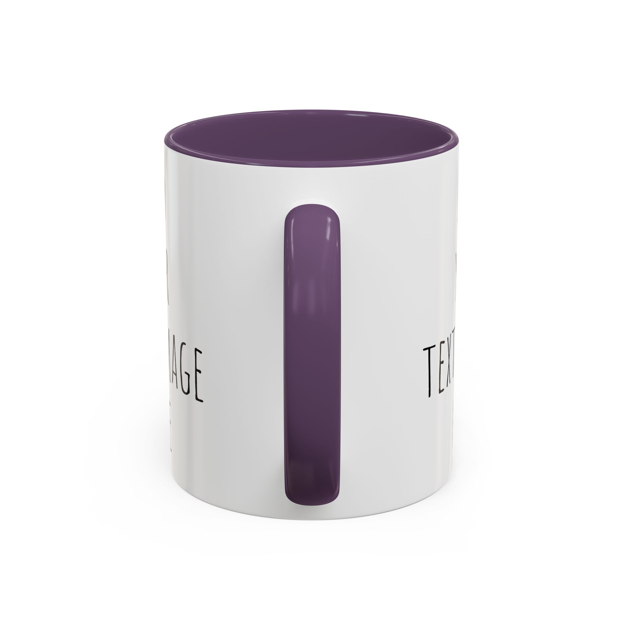 Personalize This Custom Text Photo Accent Coffee Mug | 11oz 15oz, Black Handle & Interior