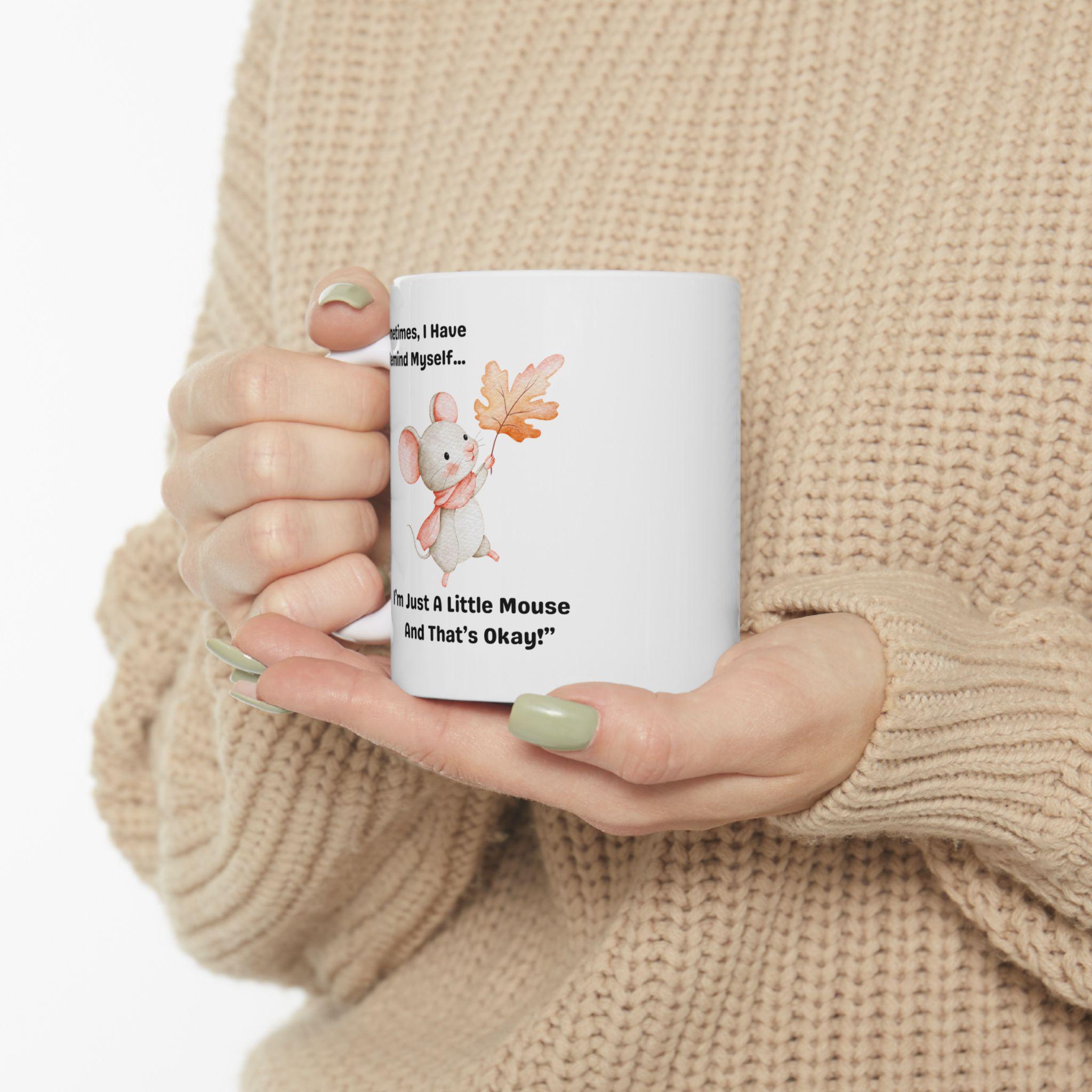 Floral Mushroom Quote Mug | Ceramic Coffee Tea Cup