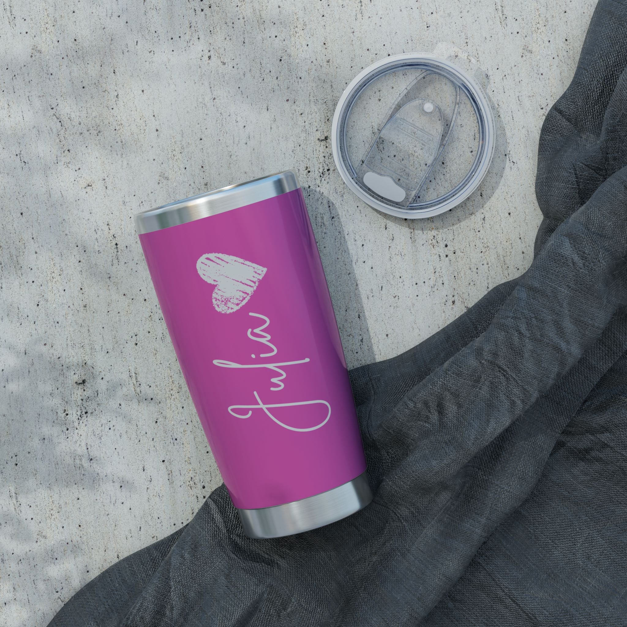 Handwritten Heart Name Script Tumbler | 20oz Travel Tumbler