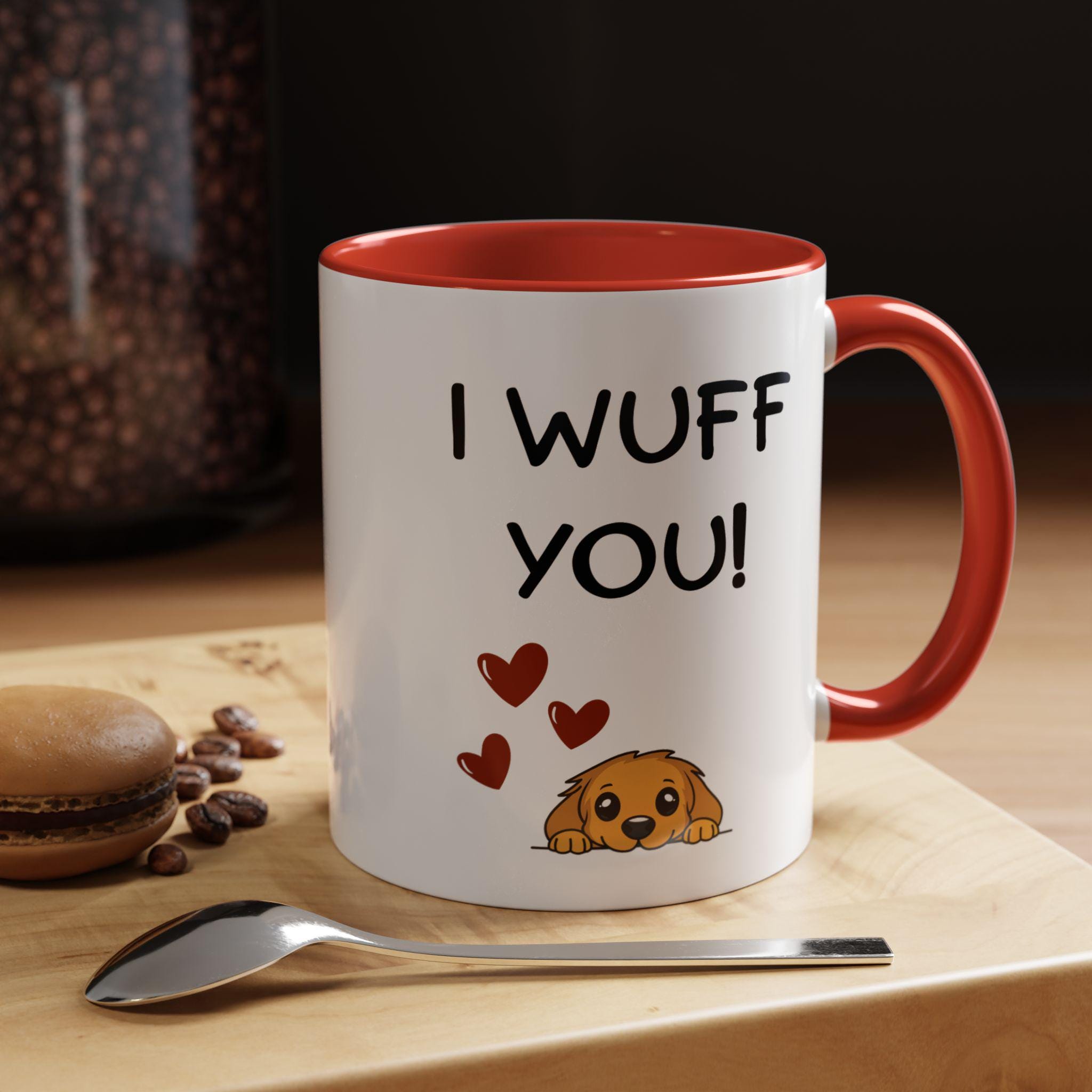 I Wuff You Dog Mug | Puppy Love Ceramic Coffee Cup