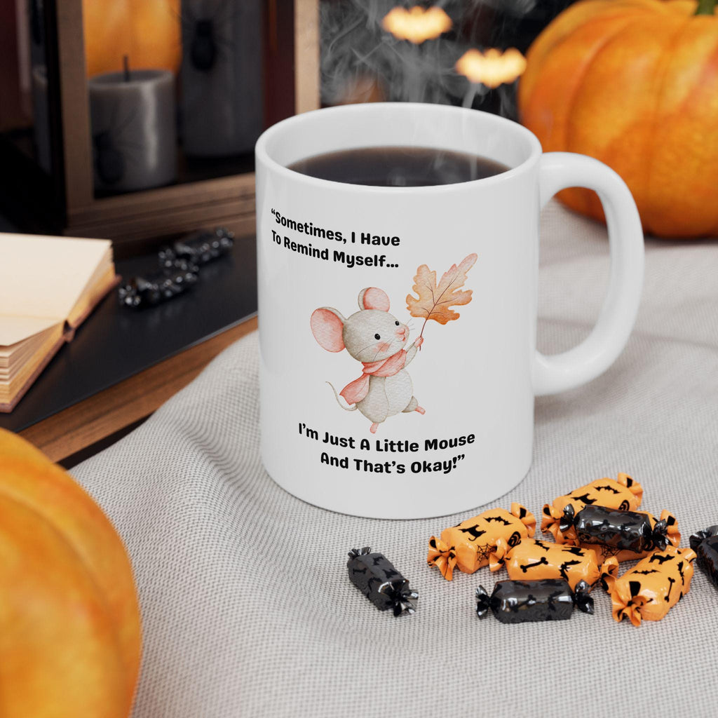 Floral Mushroom Quote Mug | Ceramic Coffee Tea Cup