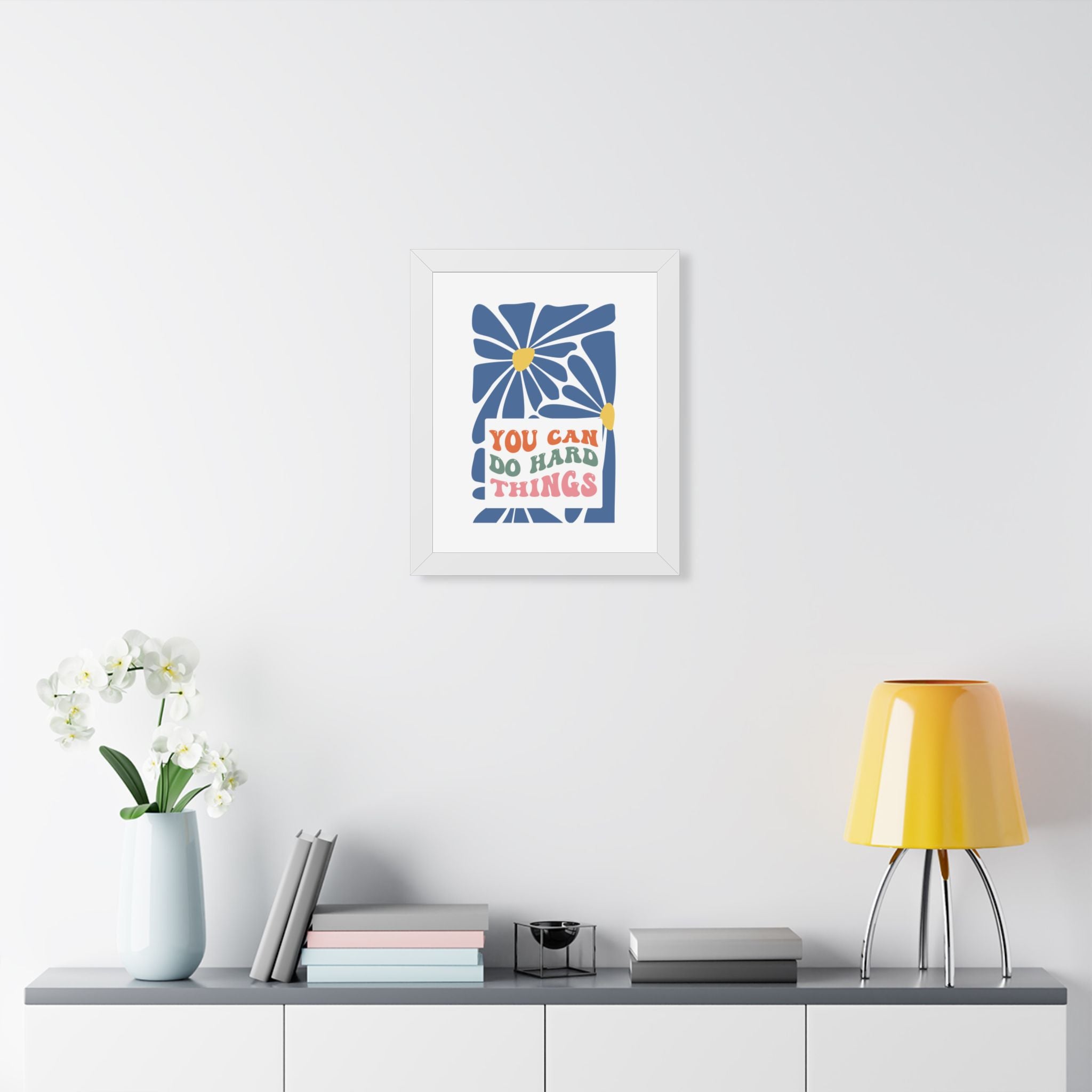 You Can Do Hard Things Poster | Motivational Typography Wall Art