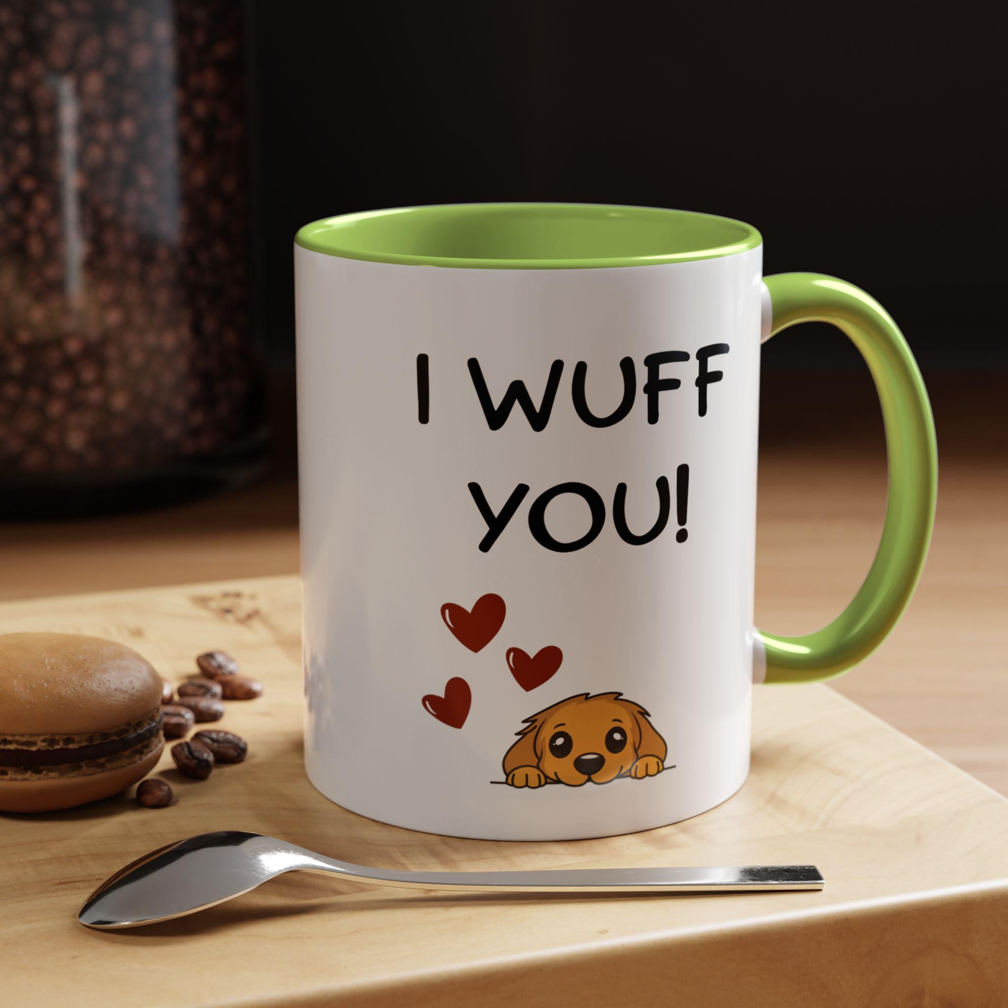 I Wuff You Dog Mug | Puppy Love Ceramic Coffee Cup