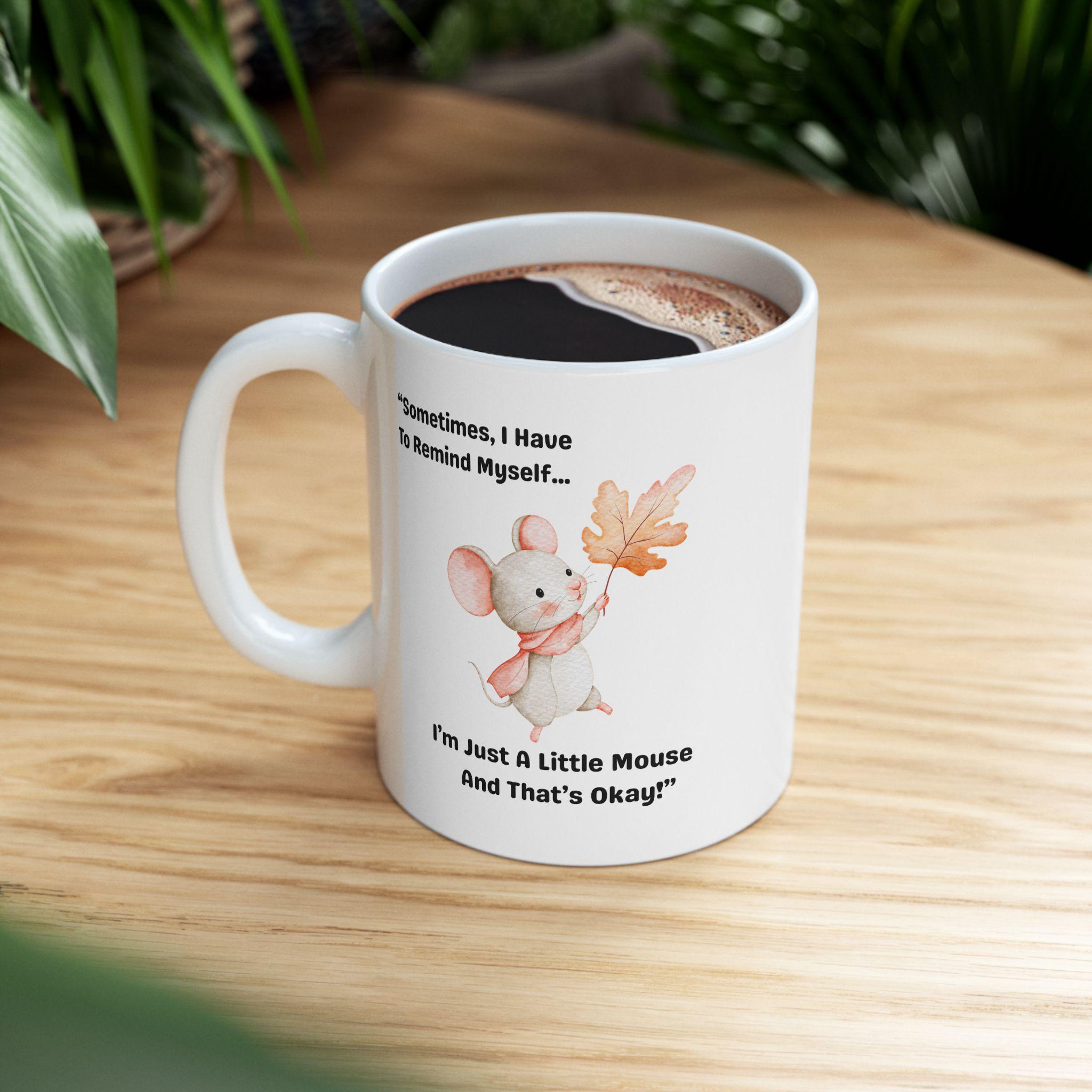 Floral Mushroom Quote Mug | Ceramic Coffee Tea Cup