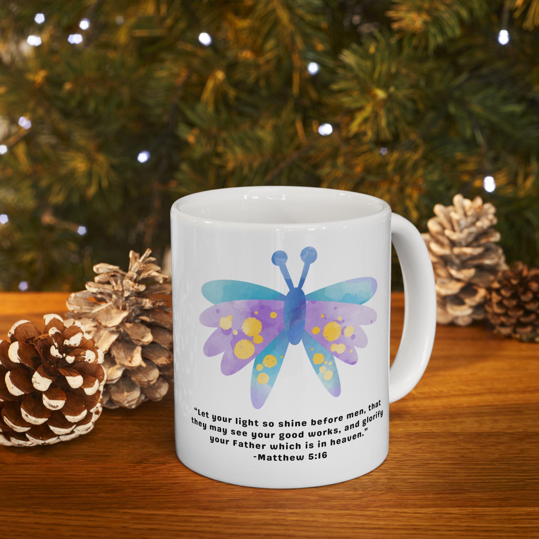Purple Daisy Illustration Mug | Floral Quote Ceramic Mug