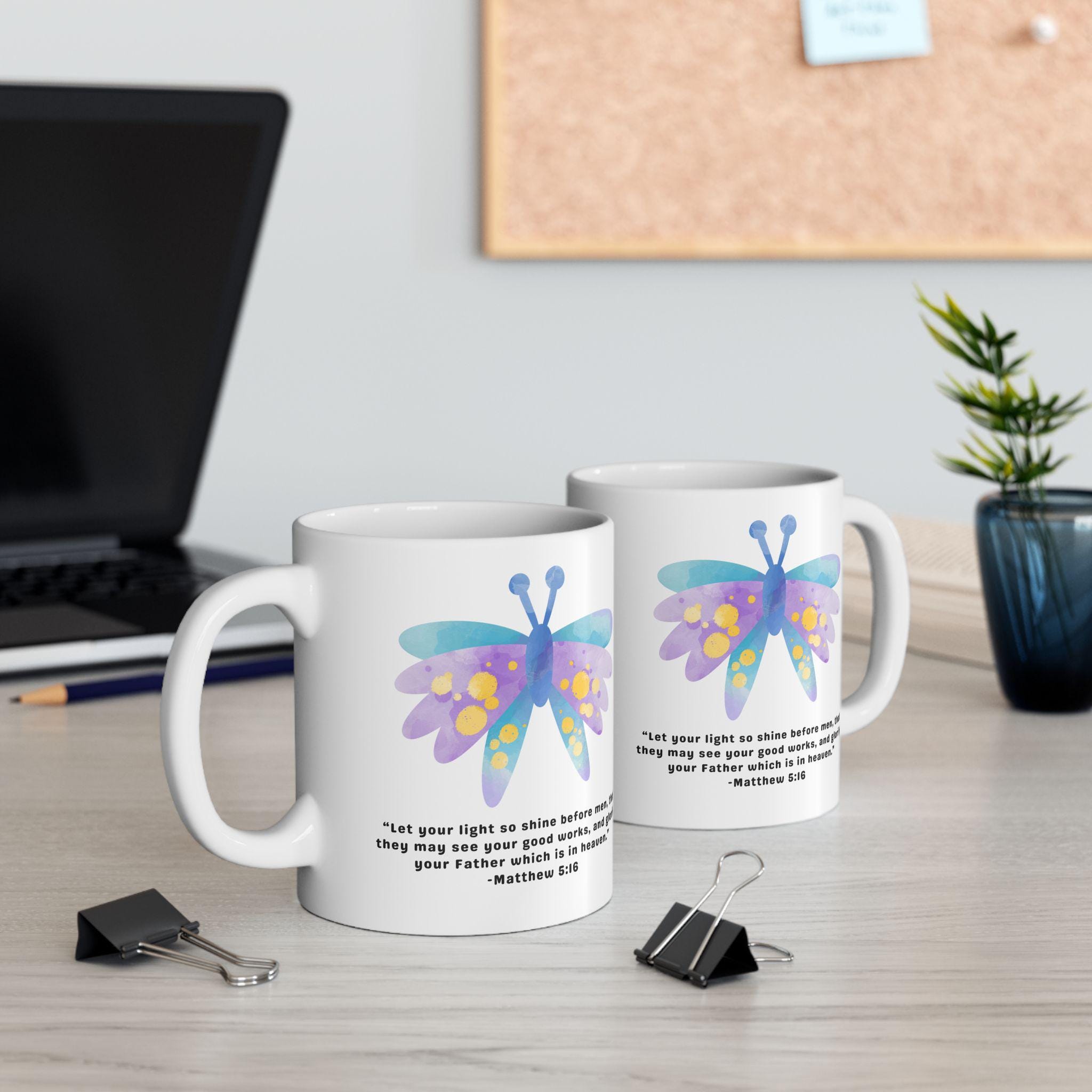 Purple Daisy Illustration Mug | Floral Quote Ceramic Mug